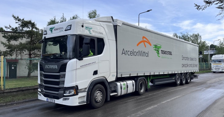 Po elektrycznej ciężarówce przyszedł czas na biopaliwo. ArcelorMittal Poland testuje niskoemisyjne rozwiązania w transporcie stali