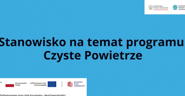 Stanowisko NFOŚiGW na temat programu Czyste Powietrze