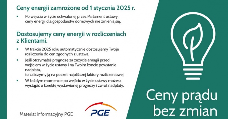 Mrożenie cen energii w 2025 roku