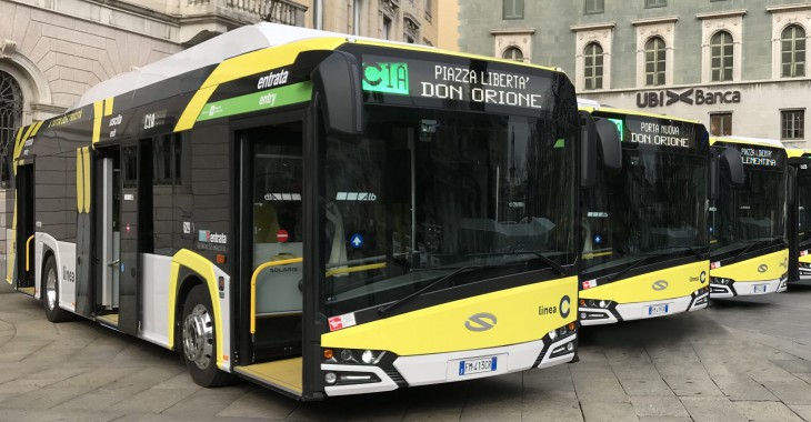 Solaris dostarczył 12 autobusów elektrycznych do Bergamo