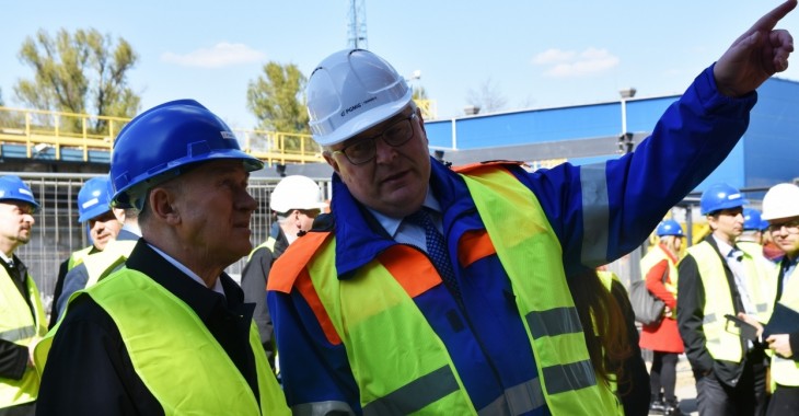 Minister Krzysztof Tchórzewski z wizytą na budowie nowego bloku Elektrociepłowni Żerań