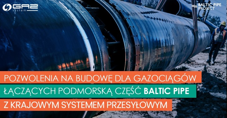 Baltic Pipe: 83 km gazociągu łączącego gotowe do budowy